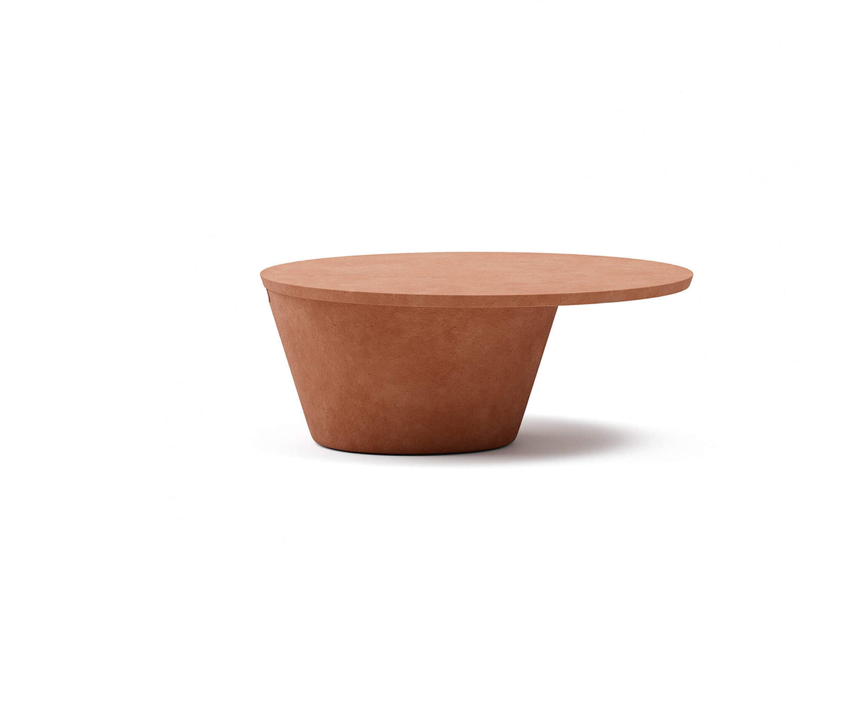 Modern Totem Outdoor Coffee Table with Cylindrical Base Casa Design Group