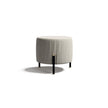 Toulouse D60 elegant upholstered pouf by Capital with rounded silhouette and metal base | Casa Design Group