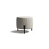 Toulouse D60 elegant upholstered pouf by Capital with rounded silhouette and metal base | Casa Design Group