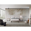 Toulouse D60 elegant upholstered pouf by Capital with rounded silhouette and metal base | Casa Design Group