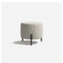 Toulouse D60 elegant upholstered pouf by Capital with rounded silhouette and metal base | Casa Design Group