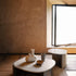 Trampolino C Table with Marble Top and Stained Ash Wood Base by Tacchini | Casa Design Group