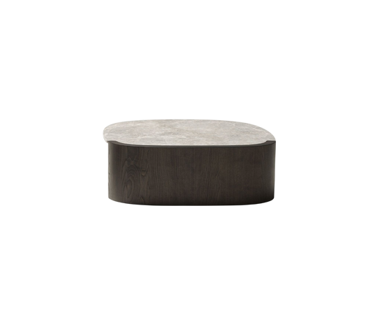 Trampolino Coffee Table with Marble Top and Stained Ash Wood Base by Tacchini | Casa Design Group