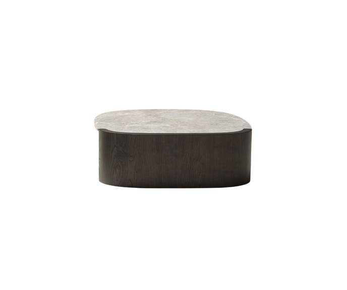 Trampolino Coffee Table with Marble Top and Stained Ash Wood Base by Tacchini | Casa Design Group
