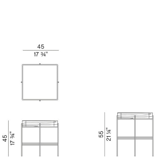 High End Tray Square Coffee Tables Casa Design Group