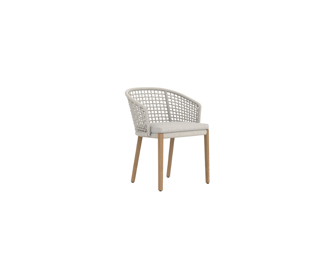 Contemporary Tribeca Teak Outdoor Dining Chair by Danao | Casa Design Group