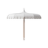 Elegant Tuuci M1 Voilare Umbrella with arched ribs and scallop valance Casa Design Group