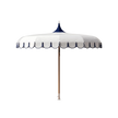 Elegant Tuuci M1 Voilare Umbrella with arched ribs and scallop valance Casa Design Group