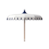 Elegant Tuuci M1 Voilare Umbrella with arched ribs and scallop valance Casa Design Group
