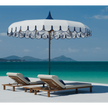 Elegant Tuuci M1 Voilare Umbrella with arched ribs and scallop valance Casa Design Group
