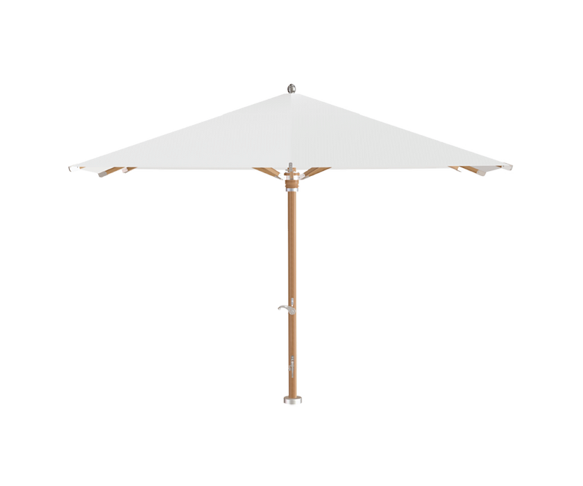 Marine-grade teak umbrella by Tuuci Ocean Master Max Nautical Teak Casa Design Group