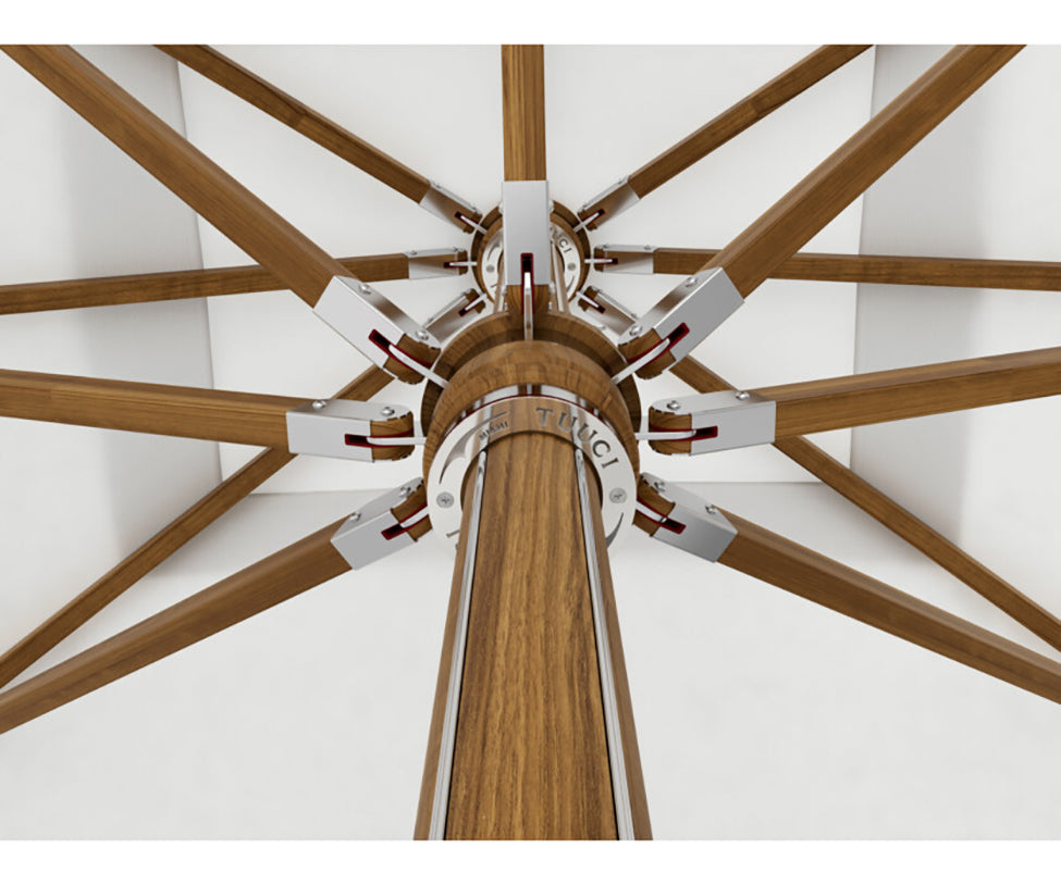 Tuuci Ocean Master Max Northstar Nautical Teak Umbrella luxury outdoor parasol Casa Design Group