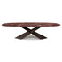 Tyron Marble Dining Table with sculptural crossed steel base and elegant natural marble top by Cattelan Italia | Casa Design Group