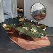 Tyron Marble Dining Table with sculptural crossed steel base and elegant natural marble top by Cattelan Italia | Casa Design Group