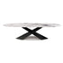 Tyron Marble Dining Table with sculptural crossed steel base and elegant natural marble top by Cattelan Italia | Casa Design Group