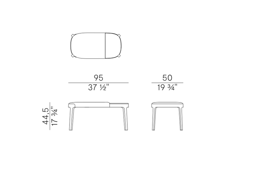 High End Velis Bench by Potocco Casa Design Group