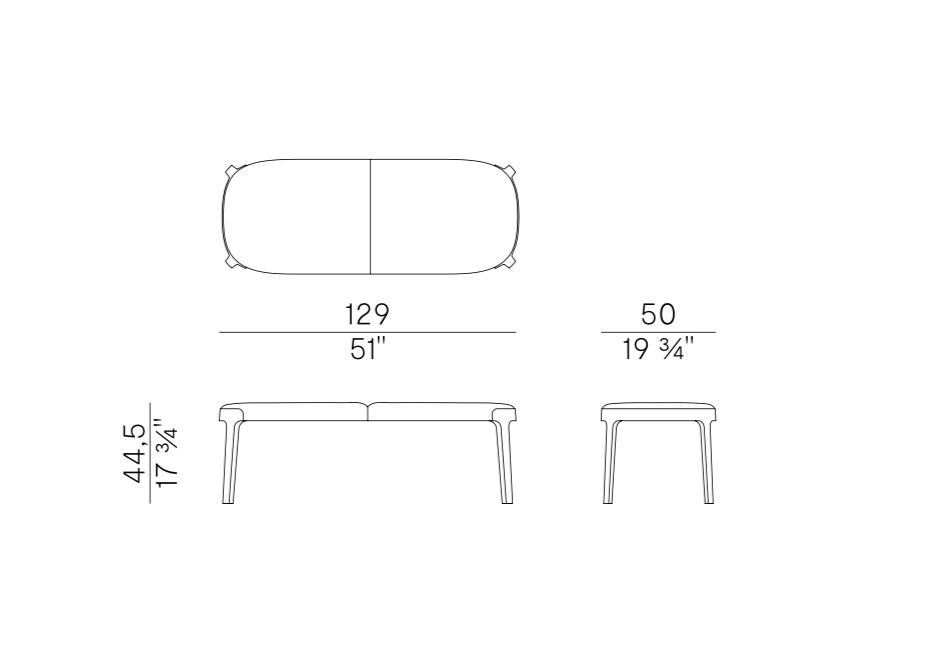 High End Velis Bench by Potocco Casa Design Group