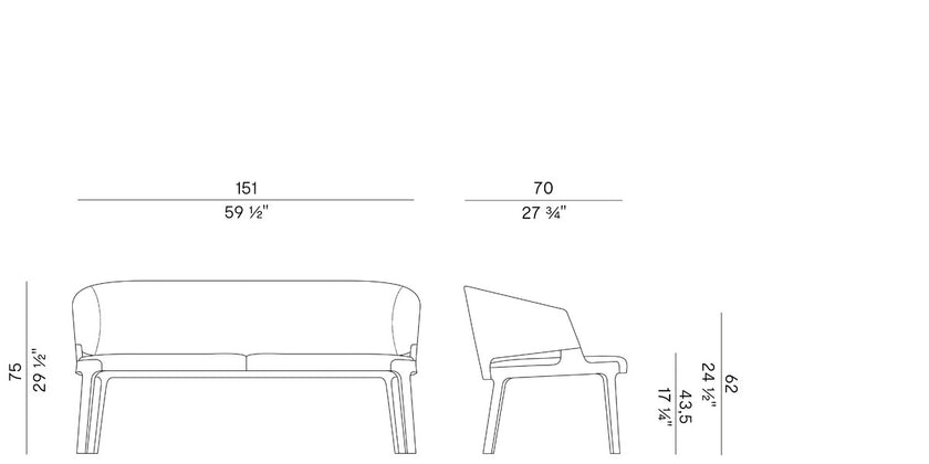 High End Velis Sofa by Potocco Casa Design Group