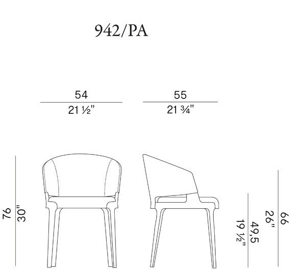 High End Velis Tub Armchair by Potocco Casa Design Group