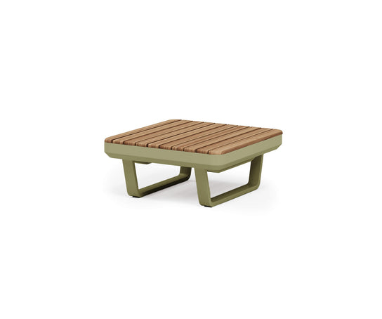 Modern Venice Outdoor Coffee Table with Teak Top Casa Design Group