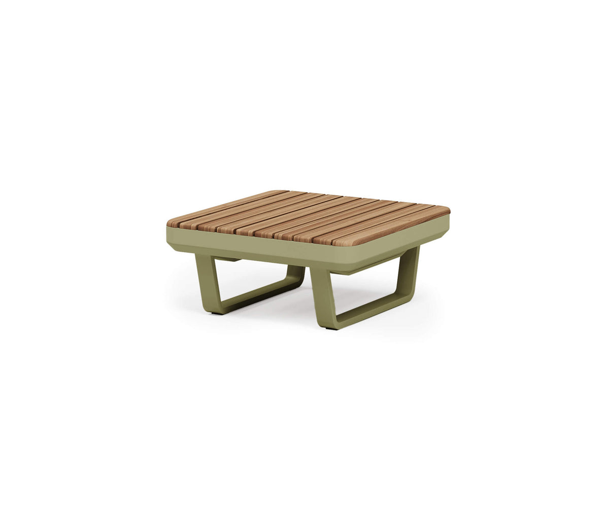 Modern Venice Outdoor Coffee Table with Teak Top Casa Design Group
