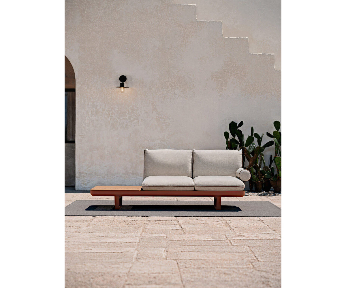 Modern Venice Outdoor Coffee Table with Teak Top Casa Design Group