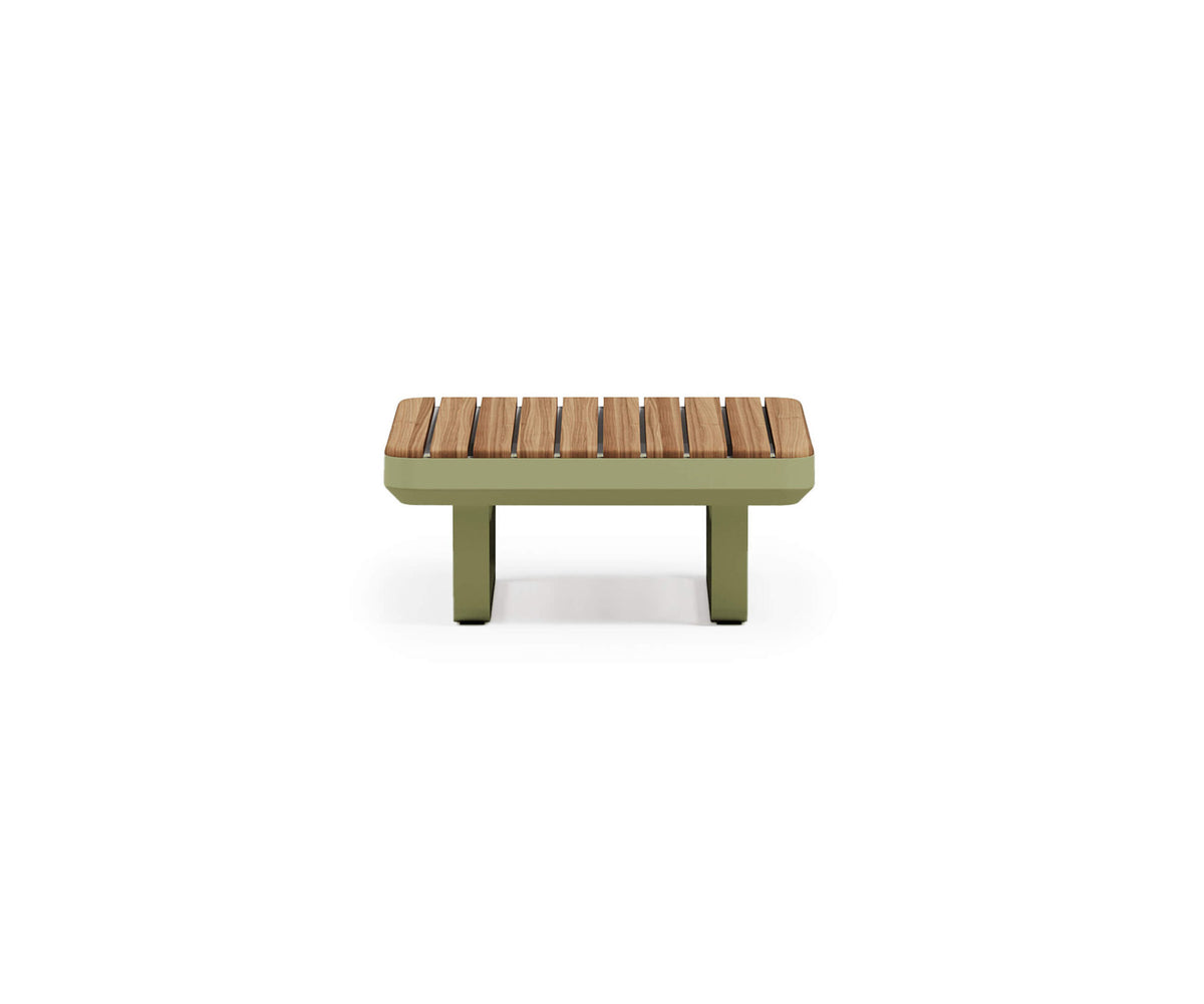 Modern Venice Outdoor Coffee Table with Teak Top Casa Design Group