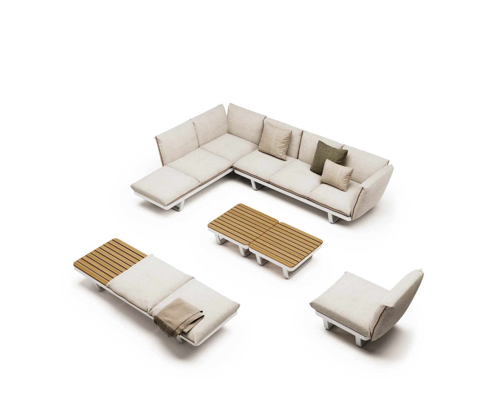 High-End Venice Modular Sofa with Terracotta Detail by Atmosphera Casa Design Group