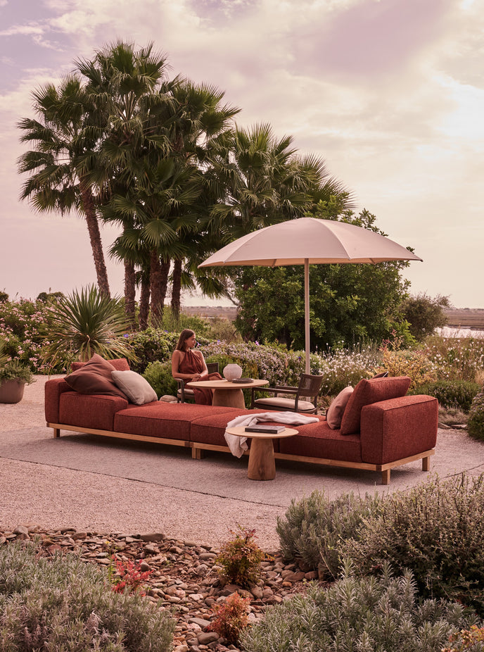 Verna round outdoor umbrella by Tribù Studio | Casa Design Group