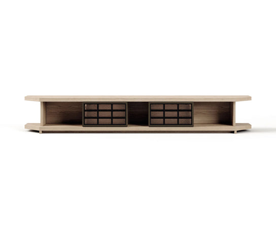 Frigerio Vetra Sideboard with ashwood frame and bronze glass details for contemporary luxury interiors Casa Design Group