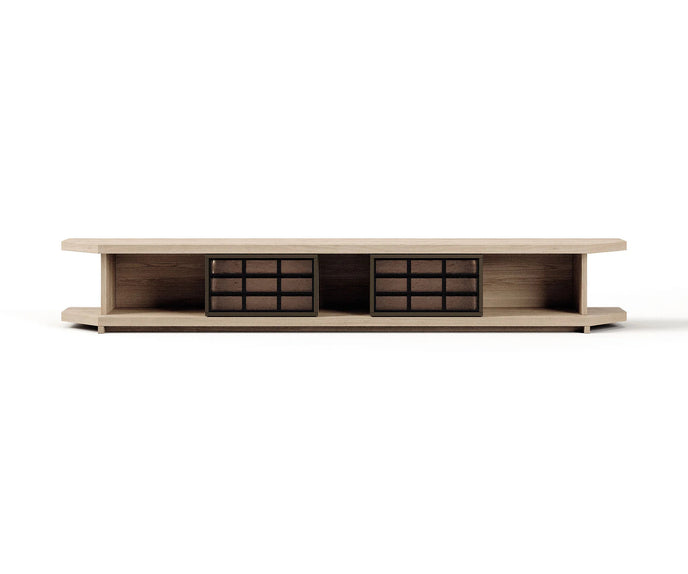 Frigerio Vetra Sideboard with ashwood frame and bronze glass details for contemporary luxury interiors Casa Design Group