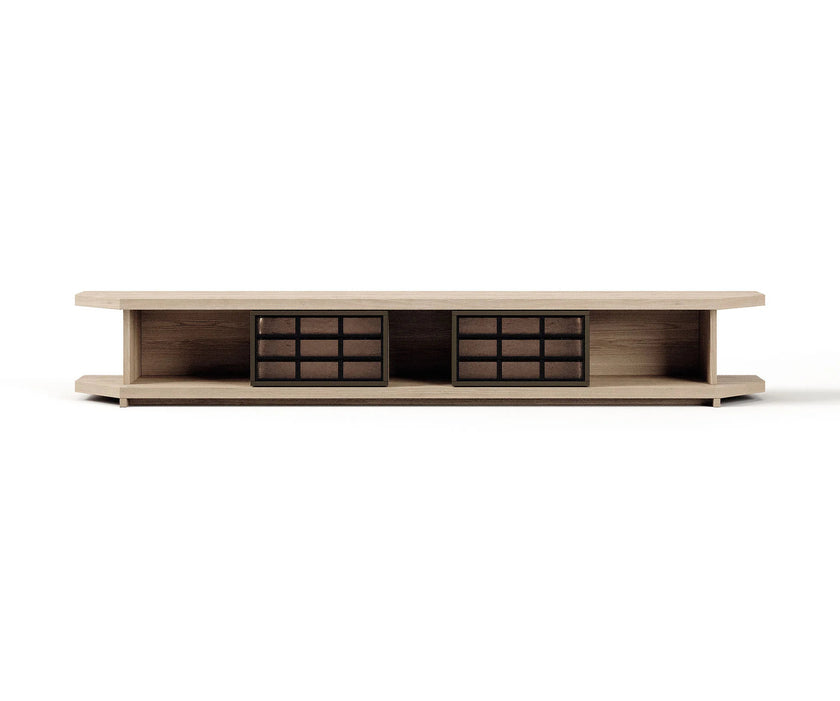 Frigerio Vetra Sideboard with ashwood frame and bronze glass details for contemporary luxury interiors Casa Design Group