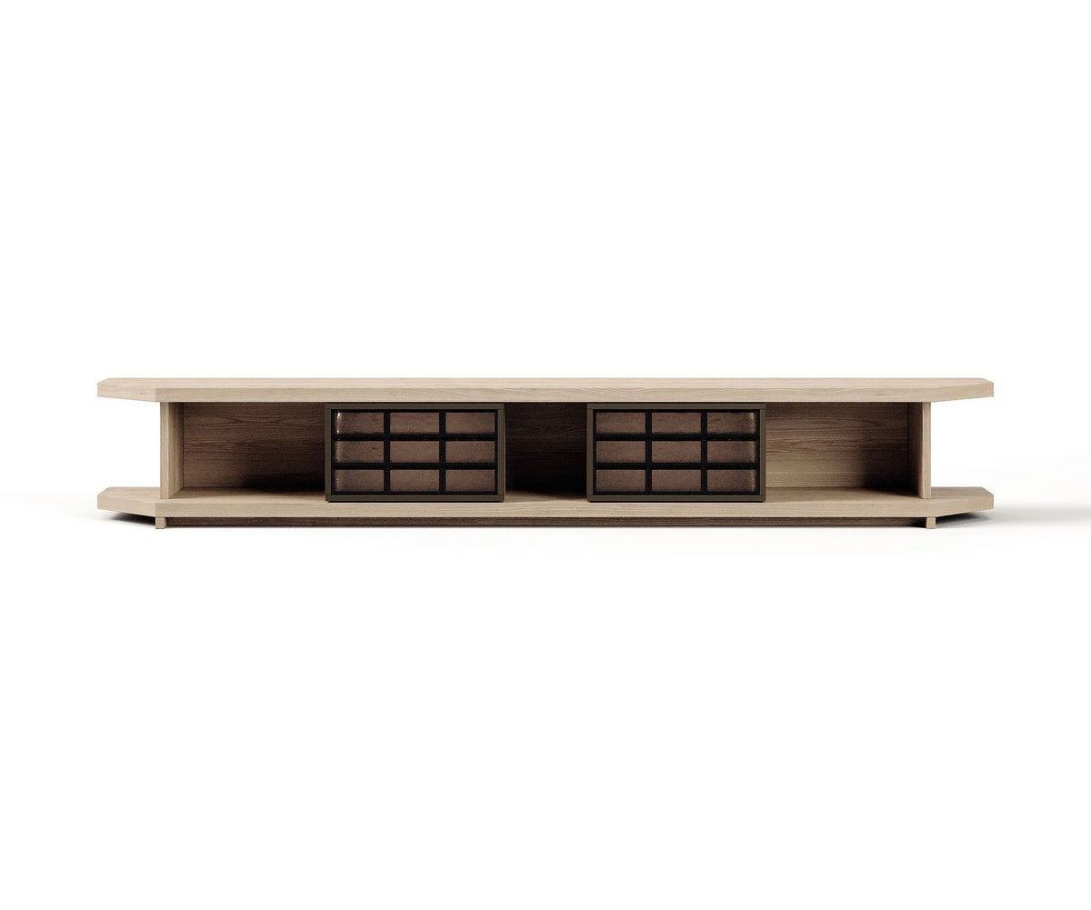 Frigerio Vetra Sideboard with ashwood frame and bronze glass details for contemporary luxury interiors Casa Design Group