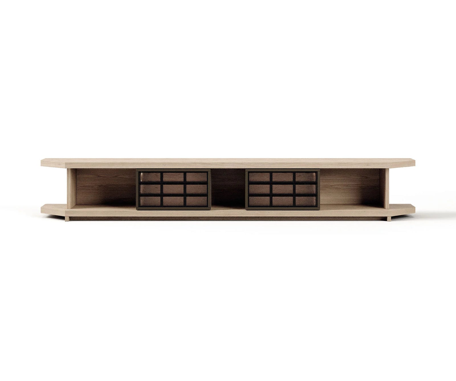 Frigerio Vetra Sideboard with ashwood frame and bronze glass details for contemporary luxury interiors Casa Design Group
