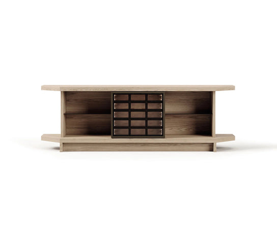 Frigerio Vetra Sideboard with ashwood frame and bronze glass details for contemporary luxury interiors Casa Design Group