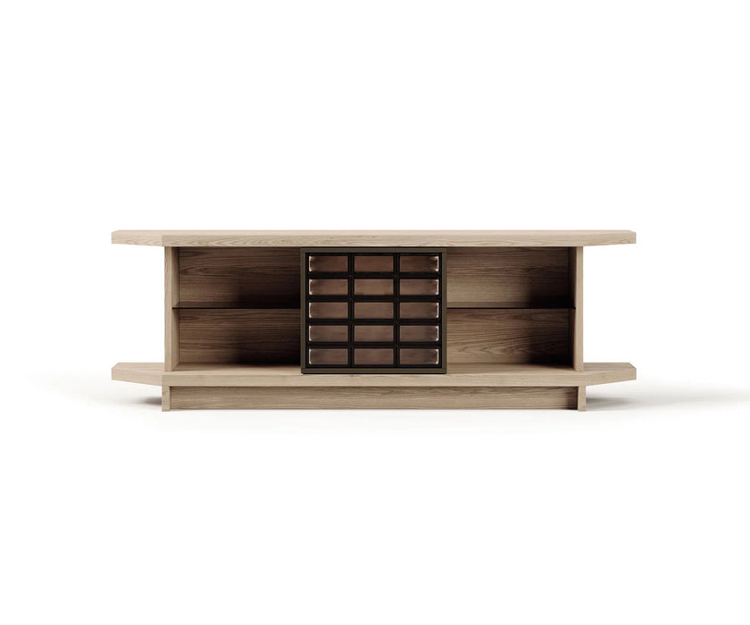 Frigerio Vetra Sideboard with ashwood frame and bronze glass details for contemporary luxury interiors Casa Design Group