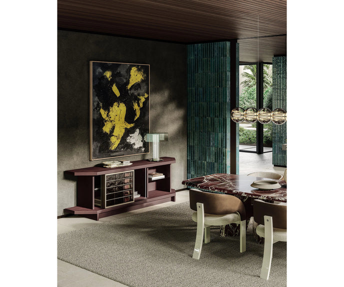Frigerio Vetra Sideboard with ashwood frame and bronze glass details for contemporary luxury interiors Casa Design Group