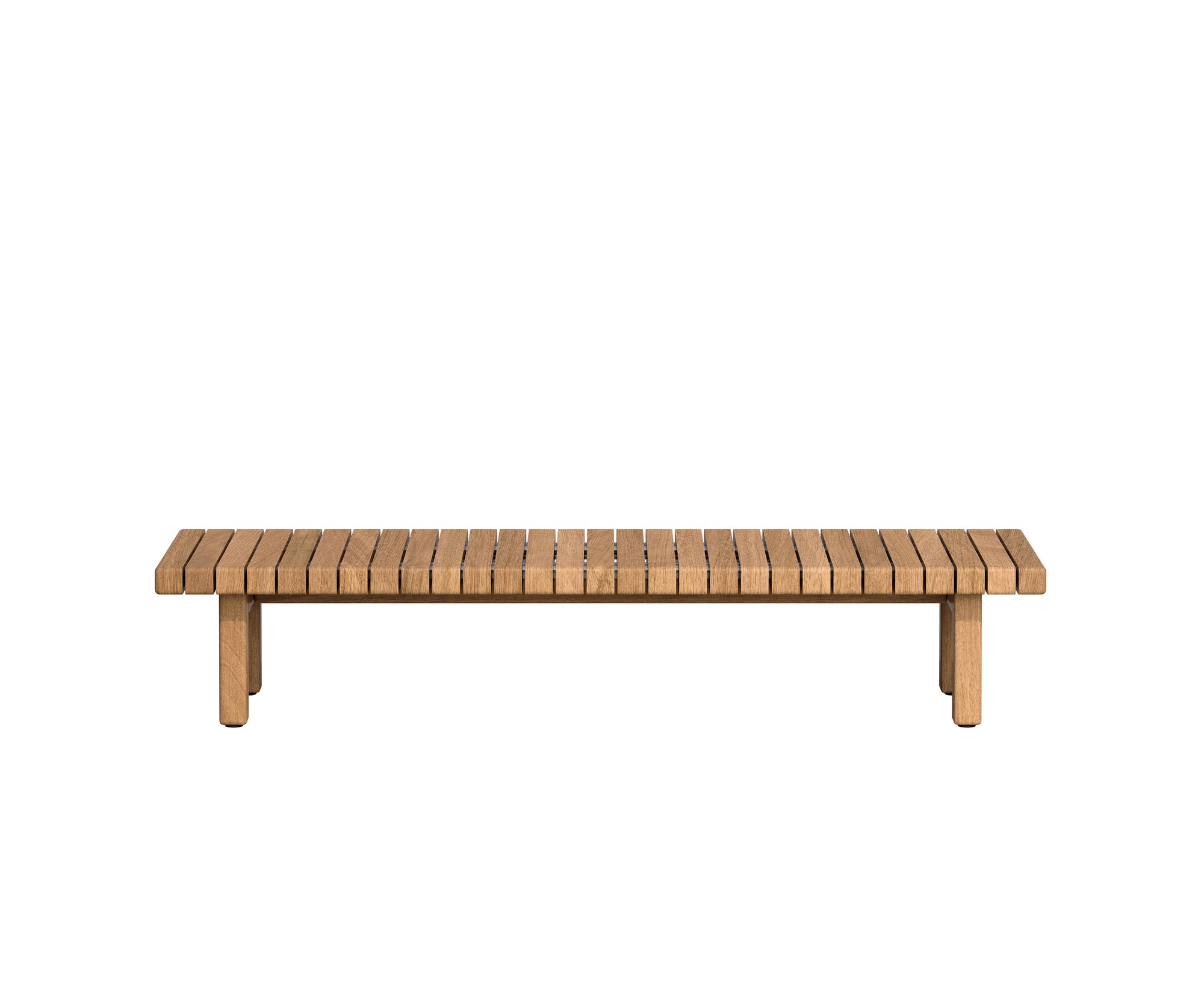 Vis À Vis Outdoor Bench by Tribù, crafted durable teak for stylish outdoor comfort | Casa Design Group