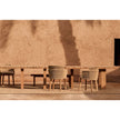 Vis À Vis Outdoor Bench by Tribù, crafted durable teak for stylish outdoor comfort | Casa Design Group