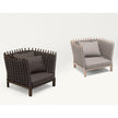 Wabi Outdoor Lounge Chair by Paola Lenti Natural Sassafras Wood Casa Design Group