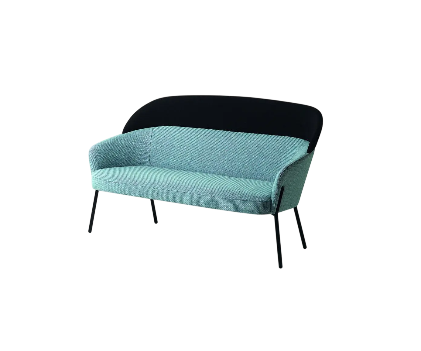 Wam 1577 Sofa by Bross with high upholstered backrest and metal frame Casa Design Group