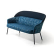 Wam 1577 Sofa by Bross with high upholstered backrest and metal frame Casa Design Group