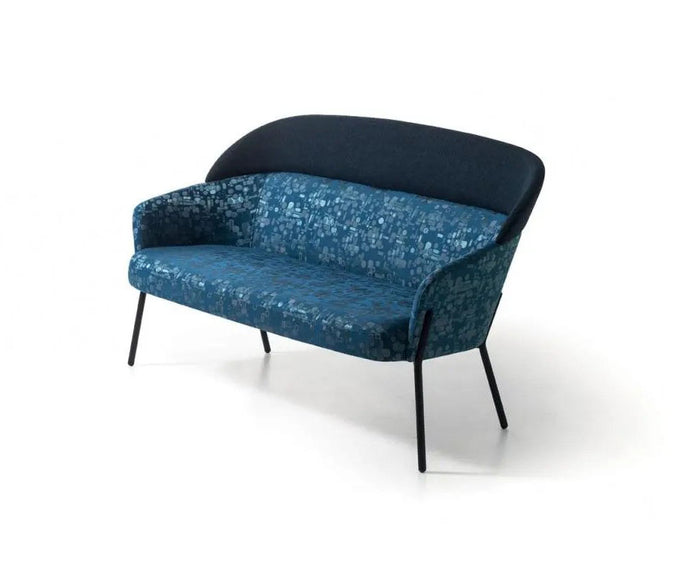 Wam 1577 Sofa by Bross with high upholstered backrest and metal frame Casa Design Group