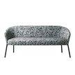 Wam 1578 Sofa by Bross with upholstered low backrest and metal frame Casa Design Group