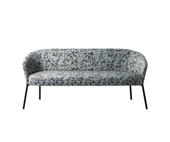 Wam 1578 Sofa by Bross with upholstered low backrest and metal frame Casa Design Group