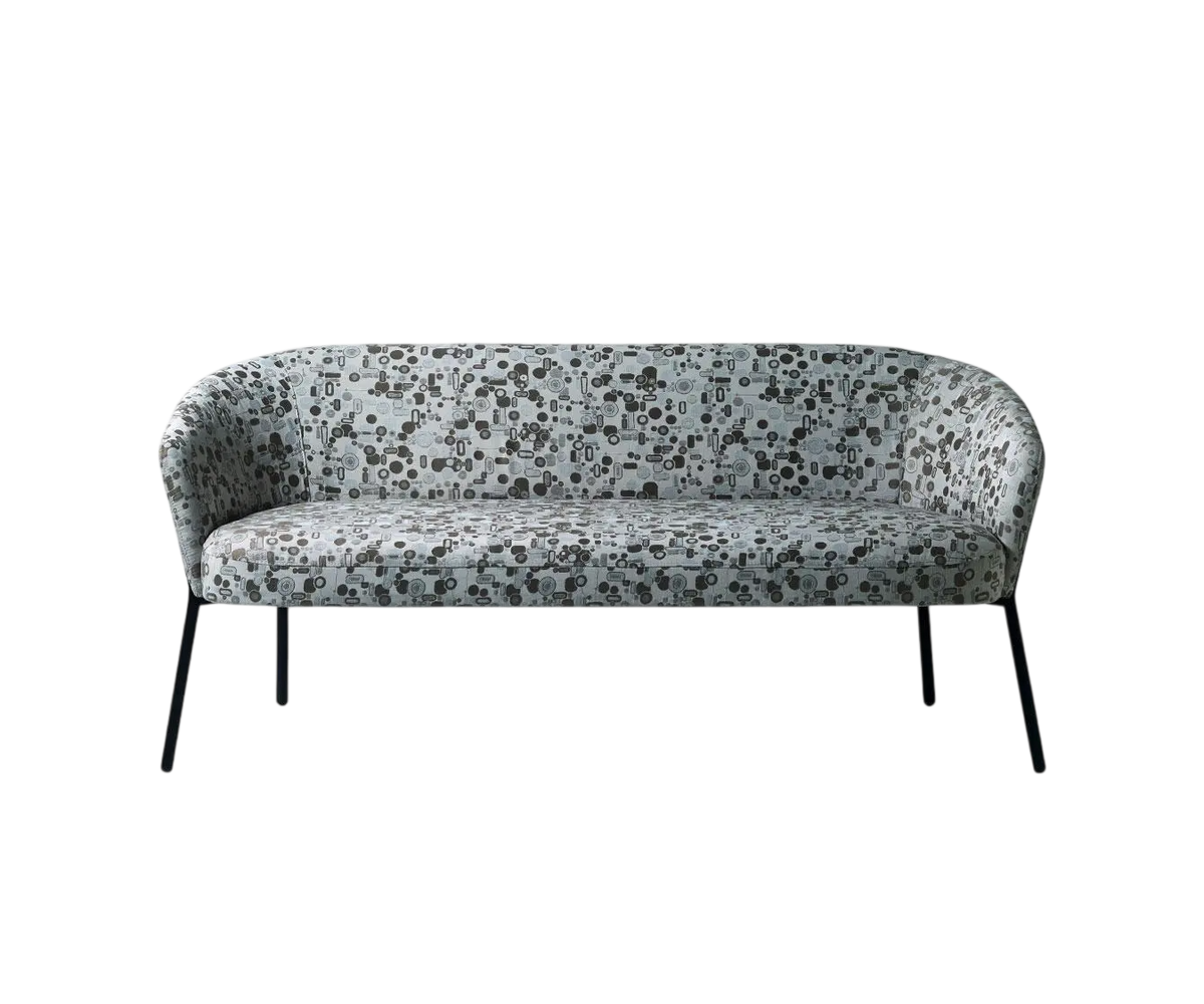 Wam 1578 Sofa by Bross with upholstered low backrest and metal frame Casa Design Group