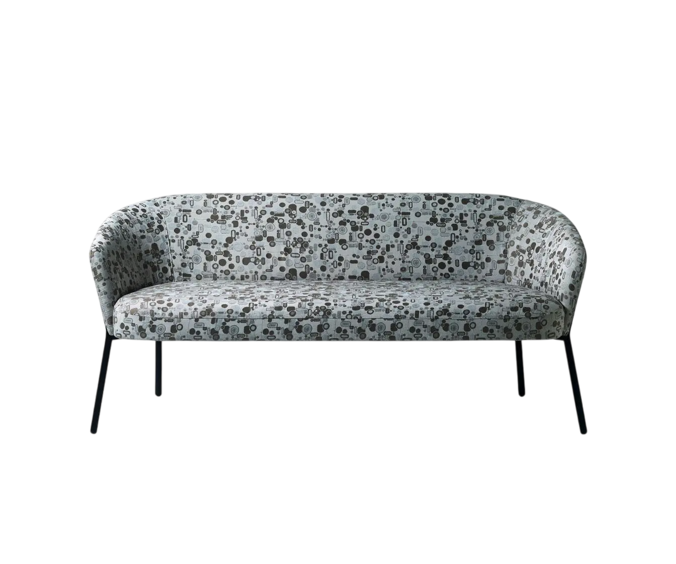 Wam 1578 Sofa by Bross with upholstered low backrest and metal frame Casa Design Group