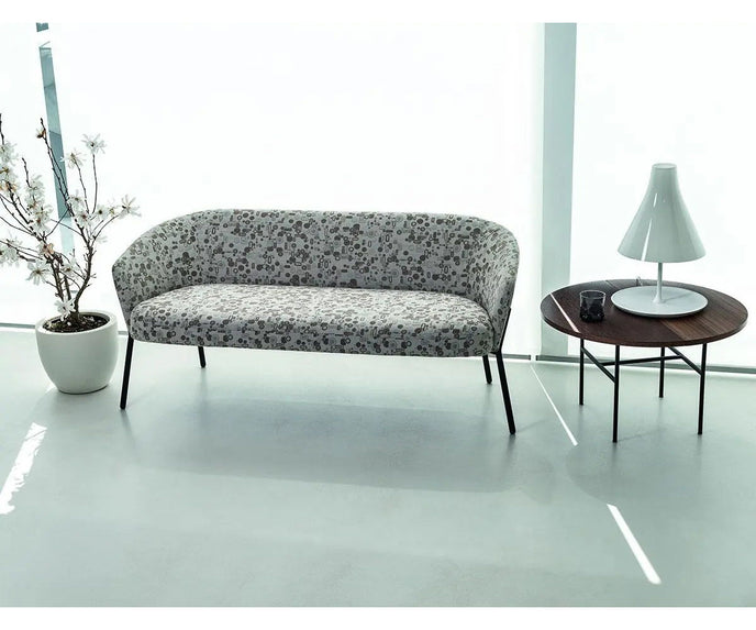 Wam 1578 Sofa by Bross with upholstered low backrest and metal frame Casa Design Group