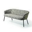 Wam 1578 Sofa by Bross with upholstered low backrest and metal frame Casa Design Group