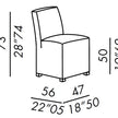 High End Wess Dining Chair by Meridiani Casa Design Group
